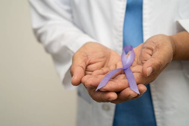 Asian woman doctor with purple ribbon, sign of Alzheimer disease day, Pancreatic cancer, Epilepsy, Lupus. , 48922820.jpg, against, alzheimer, april, awareness, campaign, cancer, day, dementia, disease, doctor, domestic, epilepsy, esophageal, february, female, fibromyalgia, fight, hand, health, healthcare, help, hold, hope, illness, international, june, life, lupus, may, medical, medicine, month, national, november, october, oncology, pancreatic, prevention, purple, ribbon, sarcoidosis, september, sign, stop, survivor, testicular, violence, violet, woman, world RECORD DATE NOT STATED