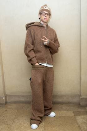 PFW Jacquemus Photocall Central Cee attending the Jacquemus Menswear Fall-Winter 2025 2026 show as part of Paris Fashion Week in Paris, France on January 26, 2025. Photo by Aurore Marechal ABACAPRESS.COM Paris France  Copyright: xMarechalxAurore ABACAx