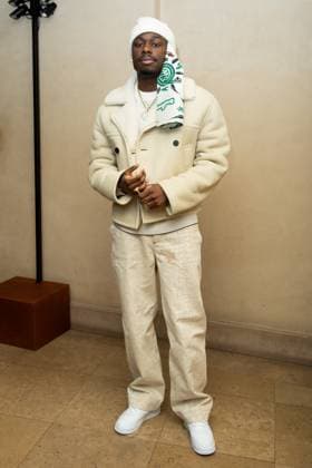 PFW Jacquemus Photocall Tiakola attending the Jacquemus Menswear Fall-Winter 2025 2026 show as part of Paris Fashion Week in Paris, France on January 26, 2025. Photo by Aurore Marechal ABACAPRESS.COM Paris France  Copyright: xMarechalxAurore ABACAx