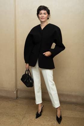 PFW Jacquemus Photocall Audrey Tautou attending the Jacquemus Menswear Fall-Winter 2025 2026 show as part of Paris Fashion Week in Paris, France on January 26, 2025. Photo by Aurore Marechal ABACAPRESS.COM Paris France  Copyright: xMarechalxAurore ABACAx