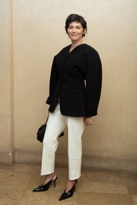 PFW Jacquemus Photocall Audrey Tautou attending the Jacquemus Menswear Fall-Winter 2025 2026 show as part of Paris Fashion Week in Paris, France on January 26, 2025. Photo by Aurore Marechal ABACAPRESS.COM Paris France  Copyright: xMarechalxAurore ABACAx