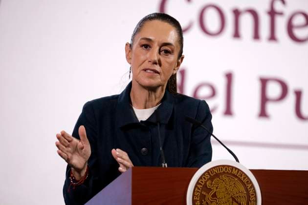 MexicoÃ¢â‚¬â ¢s President Claudia Sheinbaum Pardo speaking during a briefing conference at National Palace. on January 27, 2025 in Mexico City, Mexico. Mexico City Mexico - ZUMAe321 20250127_zia_e321_015 Copyright: xLuisxBarronx