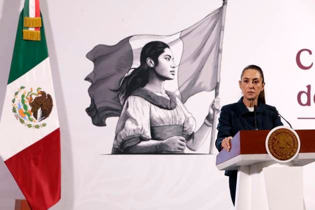 MexicoÃ¢â‚¬â ¢s President Claudia Sheinbaum Pardo speaking during a briefing conference at National Palace. on January 27, 2025 in Mexico City, Mexico. Mexico City Mexico - ZUMAe321 20250127_zia_e321_019 Copyright: xLuisxBarronx