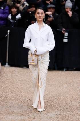 PFW - Schiaparell Arrivals Paris, France - January 27: Guest arrives to Schiaparelli fashion show during the Haute Couture Fall Winter 2025 - 2026 Fashion Week on January 27, 2025 in Paris, France. Photo by Marco Piovanotto Abacapress Paris France  Copyright: xPiovanottoxMarco ABACAx