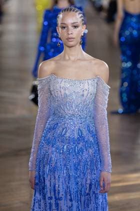 Paris Fashion Week, Georges Hobeika Modenschau Paris Fashion Week Defile Georges Hobeika Defile printemps ete 2025 de Georges Hobeika 439745 2025 01 27 Paris France  Copyright: xSebastienxFremontx xStarfacex STAR_439745_023