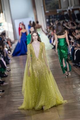 Paris Fashion Week, Georges Hobeika Modenschau Paris Fashion Week Defile Georges Hobeika Defile printemps ete 2025 de Georges Hobeika 439745 2025 01 27 Paris France  Copyright: xSebastienxFremontx xStarfacex STAR_439745_031