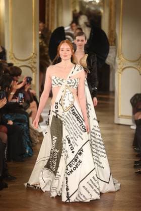 PFW Lena Erziak Runway A Model walks the runway during the Lena Erziak Women s Haute-Couture Spring Summer 2025 show as part of Paris Fashion Week in Paris, France on January 28, 2025. Photo by Jerome Dominé ABACAPRESS.COM  Copyright: xDominexJerome ABACAx