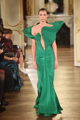 PFW Lena Erziak Runway A Model walks the runway during the Lena Erziak Women s Haute-Couture Spring Summer 2025 show as part of Paris Fashion Week in Paris, France on January 28, 2025. Photo by Jerome Dominé ABACAPRESS.COM  Copyright: xDominexJerome ABACAx