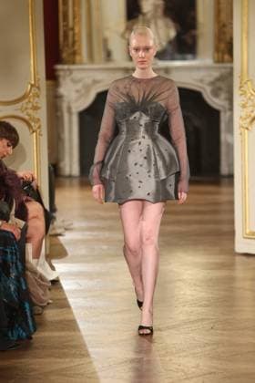 PFW Lena Erziak Runway A Model walks the runway during the Lena Erziak Women s Haute-Couture Spring Summer 2025 show as part of Paris Fashion Week in Paris, France on January 28, 2025. Photo by Jerome Dominé ABACAPRESS.COM  Copyright: xDominexJerome ABACAx
