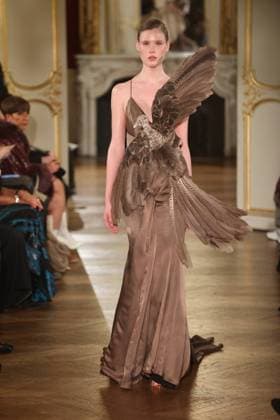 PFW Lena Erziak Runway A Model walks the runway during the Lena Erziak Women s Haute-Couture Spring Summer 2025 show as part of Paris Fashion Week in Paris, France on January 28, 2025. Photo by Jerome Dominé ABACAPRESS.COM  Copyright: xDominexJerome ABACAx