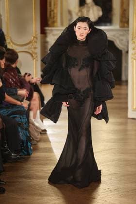 PFW Lena Erziak Runway A Model walks the runway during the Lena Erziak Women s Haute-Couture Spring Summer 2025 show as part of Paris Fashion Week in Paris, France on January 28, 2025. Photo by Jerome Dominé ABACAPRESS.COM  Copyright: xDominexJerome ABACAx