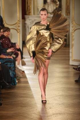 PFW Lena Erziak Runway A Model walks the runway during the Lena Erziak Women s Haute-Couture Spring Summer 2025 show as part of Paris Fashion Week in Paris, France on January 28, 2025. Photo by Jerome Dominé ABACAPRESS.COM  Copyright: xDominexJerome ABACAx