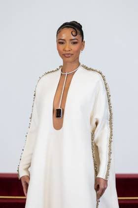 PFW - Stephane Rolland HC - Photocall NB Flora Coquerel attends the Schiaparelli Haute Couture Spring-Summer 2025 show as part of Paris Fashion Week on January 28 2025 in Paris, France. Photo by Nasser Berzane ABACAPRESS.COM Paris France  Copyright: xBerzanexNasser ABACAx