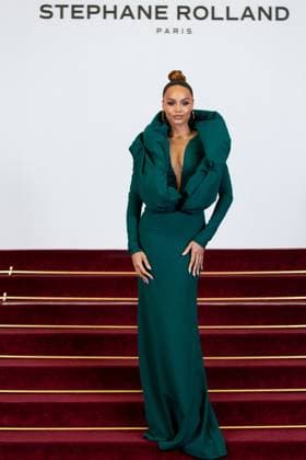 PFW - Stephane Rolland HC - Photocall NB Alicia Aylies attends the Schiaparelli Haute Couture Spring-Summer 2025 show as part of Paris Fashion Week on January 28 2025 in Paris, France. Photo by Nasser Berzane ABACAPRESS.COM Paris France  Copyright: xBerzanexNasser ABACAx