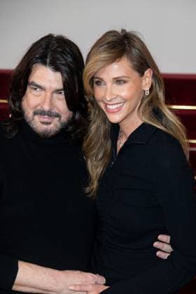 PFW - Stephane Rolland HC - Photocall NB Stephane Rolland, Ophelie Meunier attends the Schiaparelli Haute Couture Spring-Summer 2025 show as part of Paris Fashion Week on January 28 2025 in Paris, France. Photo by Nasser Berzane ABACAPRESS.COM Paris France  Copyright: xBerzanexNasser ABACAx