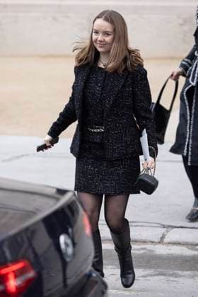 PFW - Chanel Exit Paris, France - January 28: Princess Alexandra of Hanover leaves Chanel fashion show during the Haute Couture Fall Winter 2025 - 2026 Fashion Week on January 28, 2025 in Paris, France. Photo by Marco Piovanotto ABACAPRESS.COM Paris France  Copyright: xPiovanottoxMarco ABACAx