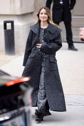 PFW - Chanel Exit Paris, France - January 28: Dianna Agron leaves Chanel fashion show during the Haute Couture Fall Winter 2025 - 2026 Fashion Week on January 28, 2025 in Paris, France. Photo by Marco Piovanotto ABACAPRESS.COM Paris France  Copyright: xPiovanottoxMarco ABACAx