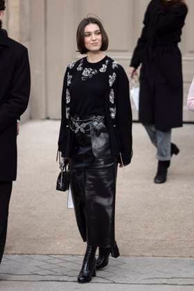PFW - Chanel Exit Paris, France - January 28: Anamaria Vartolomei leaves Chanel fashion show during the Haute Couture Fall Winter 2025 - 2026 Fashion Week on January 28, 2025 in Paris, France. Photo by Marco Piovanotto ABACAPRESS.COM Paris France  Copyright: xPiovanottoxMarco ABACAx