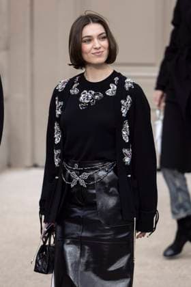 PFW - Chanel Exit Paris, France - January 28: Anamaria Vartolomei leaves Chanel fashion show during the Haute Couture Fall Winter 2025 - 2026 Fashion Week on January 28, 2025 in Paris, France. Photo by Marco Piovanotto ABACAPRESS.COM Paris France  Copyright: xPiovanottoxMarco ABACAx