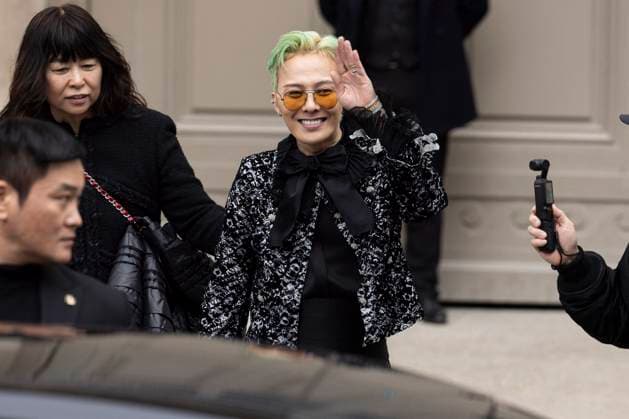 PFW - Chanel Exit Paris, France - January 28: Kwon Ji-Young, also known as G-Dragon leaves Chanel fashion show during the Haute Couture Fall Winter 2025 - 2026 Fashion Week on January 28, 2025 in Paris, France. Photo by Marco Piovanotto ABACAPRESS.COM Paris France  Copyright: xPiovanottoxMarco ABACAx