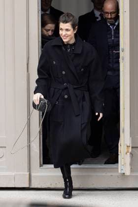 PFW - Chanel Exit Paris, France - January 28: Charlotte Casiraghi leaves Chanel fashion show during the Haute Couture Fall Winter 2025 - 2026 Fashion Week on January 28, 2025 in Paris, France. Photo by Marco Piovanotto ABACAPRESS.COM Paris France  Copyright: xPiovanottoxMarco ABACAx