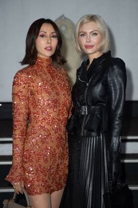 PFW Franck Sorbier Front Row Nesrin Sanad and Keni Silva attending the Franck Sorbier Women s Haute-Couture Spring Summer 2025 show as part of Paris Fashion Week in Paris, France on January 29, 2025. Photo by Aurore Marechal ABACAPRESS.COM Paris France  Copyright: xMarechalxAurore ABACAx