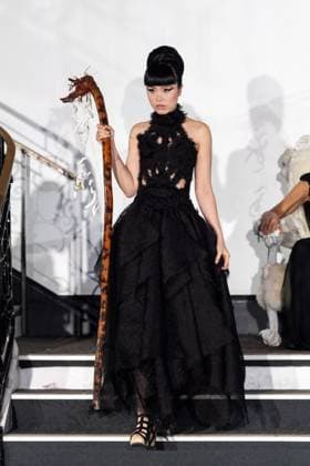PFW - Franck Sorbier Runway A model presents a creation for Franck Sorbier during the Women s Haute-Couture Spring Summer 2025 Fashion Week, in Paris, France on January 29, 2025. Photo by Alexis Jumeau ABACAPRESS.COM Paris France  Copyright: xJumeauxAlexis ABACAx