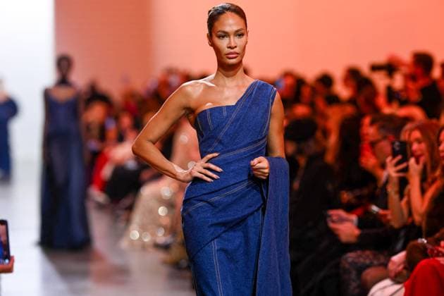 PFW - Elie Saab Runway Joan Smalls walks the runway during the Elie Saab Haute-Couture Spring Summer 2025 show as part of Paris Fashion Week in Paris, France on January 29, 2025. Photo by Ammar Abd Rabbo ABACAPRESS.COM Paris France  Copyright: xAbdxRabboxAmmar ABACAx