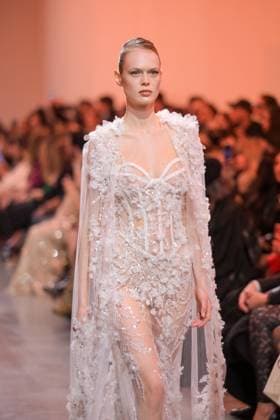 PFW - Elie Saab Runway A model walks the runway during the Elie Saab Haute-Couture Spring Summer 2025 show as part of Paris Fashion Week in Paris, France on January 29, 2025. Photo by Ammar Abd Rabbo ABACAPRESS.COM Paris France  Copyright: xAbdxRabboxAmmar ABACAx