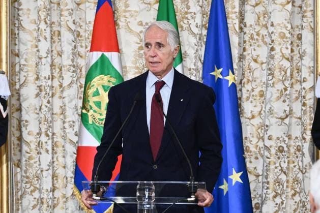 News - The President of the Italian Republic Sergio Mattarella meets the Italian national women s and men s tennis teams, winners of the BJK Cup and the Davis Cup Giovanni Malago president of CONI during the meeting with the President of the Italian Republic Sergio Mattarella who met the Italian national women s and men s tennis teams, winners of the BJK Cup and Davis Cup at the Quirinale on January 29, 2025 in Rome, Italy. Roma Quirinale Italy Copyright: xDomenicoxCippitellix xLiveMediax LPN_1711392