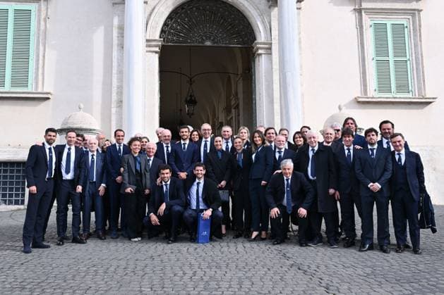 News - The President of the Italian Republic Sergio Mattarella meets the Italian national women s and men s tennis teams, winners of the BJK Cup and the Davis Cup The President of the Italian Republic Sergio Mattarella meets the Italian national women s and men s tennis teams, winners of the BJK Cup and the Davis Cup at the Quirinale on January 29, 2025 in Rome, Italy. Roma Quirinale Italy Copyright: xDomenicoxCippitellix xLiveMediax LPN_1711434