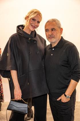PFW - Elie Saab Front Poppy Delevingne and Elie Saab attending the Elie Saab Haute Couture Spring-Summer 2025 show as part of Paris Fashion Week on January 29, 2025 in Paris, France. Photo by Ammar Abd Rabbo ABACAPRESS.COM Paris France  Copyright: xAbdxRabboxAmmar ABACAx