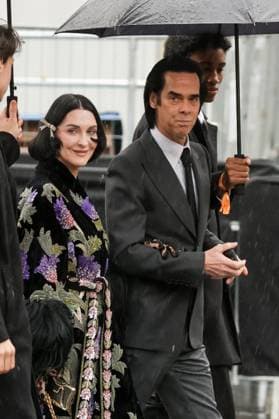 PFW - Valentino Haute Couture - Arrivals NB Susie Cave and Nick Cave attends the Valentino Haute Couture Spring-Summer 2025 show as part of Paris Fashion Week on January 29, 2025 in Paris, France. Photo by Nasser Berzane ABACAPRESS.COM Paris France  Copyright: xBerzanexNasser ABACAx
