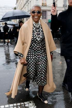PFW - Valentino Arrivals Bethann Hardison arrives to Valentino fashion show during the Haute Couture Fall Winter 2025 - 2026 Fashion Week on January 29, 2025 in Paris, France. Photo by Marco Piovanotto ABACAPRESS.COM  Copyright: xPiovanottoxMarco ABACAx
