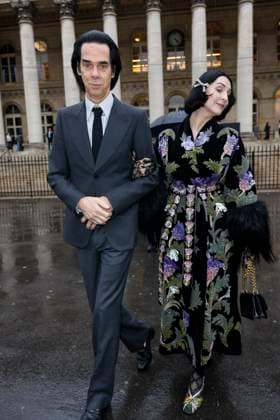 PFW - Valentino Arrivals Susie Cave, Nick Cave arrive to Valentino fashion show during the Haute Couture Fall Winter 2025 - 2026 Fashion Week on January 29, 2025 in Paris, France. Photo by Marco Piovanotto ABACAPRESS.COM  Copyright: xPiovanottoxMarco ABACAx