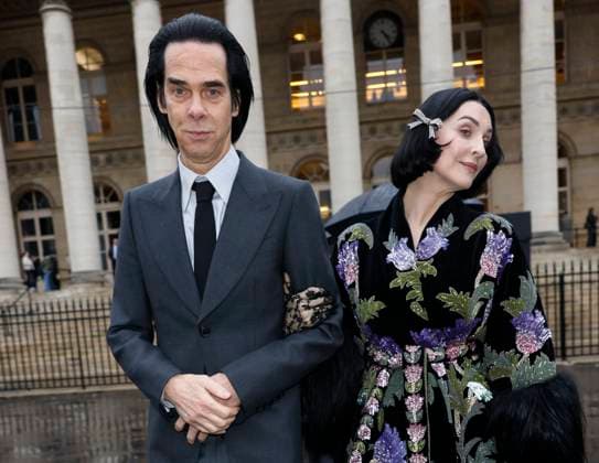 PFW - Valentino Arrivals Susie Cave, Nick Cave arrive to Valentino fashion show during the Haute Couture Fall Winter 2025 - 2026 Fashion Week on January 29, 2025 in Paris, France. Photo by Marco Piovanotto ABACAPRESS.COM  Copyright: xPiovanottoxMarco ABACAx