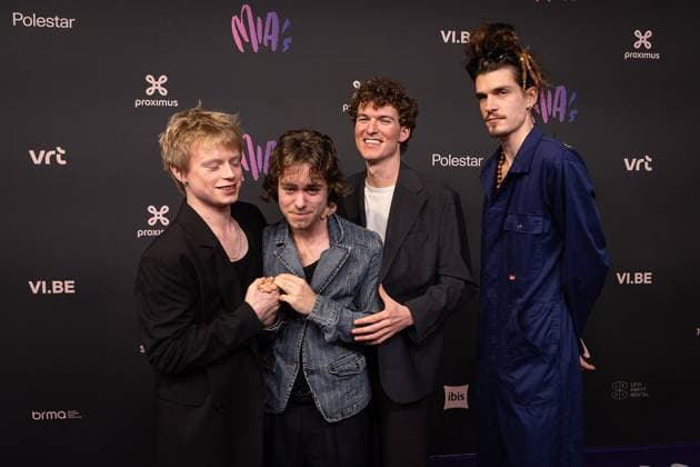 Band Meltheads pictured during the 17th edition of the MIA s (Music Industry Award) award show, in Merksem, Wednesday 29 January 2025. The MIA awards are handed out by the VRT and VI.BE.  JAMESxARTHURxGEKIERE 111415724