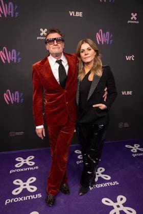 Musician Daniel daan Stuyven and with girlfriend pictured during the 17th edition of the MIA s (Music Industry Award) award show, in Merksem, Wednesday 29 January 2025. The MIA awards are handed out by the VRT and VI.BE.  JAMESxARTHURxGEKIERE 111415783