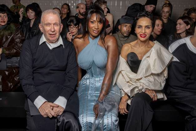 Aya Nakamura with Jean Paul Gaultier at the Front Row of the Jean Paul Gaultier show at JPG Collection Haute Couture Spring Summer 2025 as part of Paris Fashion Week PFW Aya Nakamura between Jean Paul Gaultier and Farida Khelfa at the Front Row of the Jean Paul Gaultier show at JPG Collection Haute Couture Spring Summer 2025 as part of Paris Fashion Week PFW , France, January 29, 2025 Bestimage Aya Nakamura with Jean Paul Gaultier during the Jean Paul Gaultier Haute Couture Spring Summer 2025 show as part of Paris Fashion Week on January 29, 2025 in Paris, France Paris France  Copyright: xAgencex xBestimagexAgencex xBestimagex