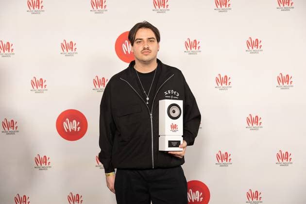 Musician Victor Defoort pictured during the 17th edition of the MIA s (Music Industry Award) award show, in Merksem, Wednesday 29 January 2025. The MIA awards are handed out by the VRT and VI.BE.  JAMESxARTHURxGEKIERE 111426117