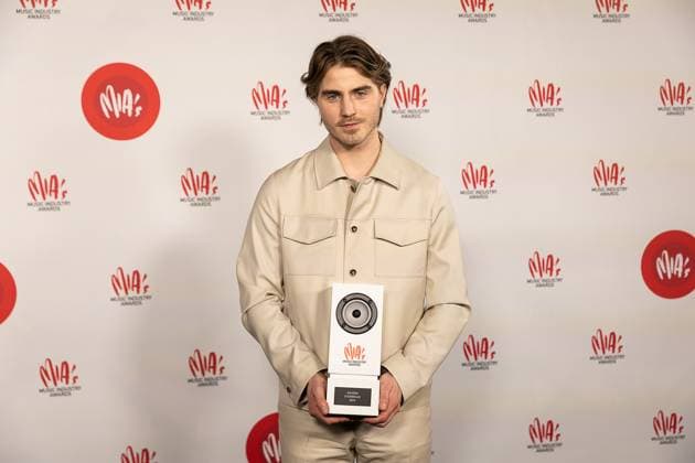 Musician Victor Defoort pictured during the 17th edition of the MIA s (Music Industry Award) award show, in Merksem, Wednesday 29 January 2025. The MIA awards are handed out by the VRT and VI.BE.  JAMESxARTHURxGEKIERE 111426155