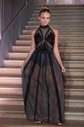 PFW Zuhair Murad Front Row Kiara Amato attending the Zuhair Murad Women s Haute-Couture Spring Summer 2025 show as part of Paris Fashion Week in Paris, France on January 29, 2025. Photo by Aurore Marechal ABACAPRESS.COM Paris France  Copyright: xMarechalxAurore ABACAx
