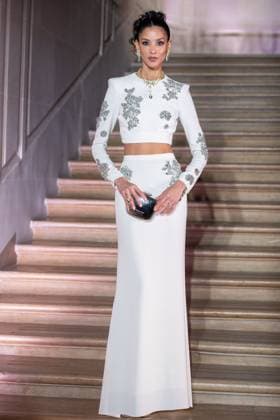 PFW Zuhair Murad Front Row Thayna Soares attending the Zuhair Murad Women s Haute-Couture Spring Summer 2025 show as part of Paris Fashion Week in Paris, France on January 29, 2025. Photo by Aurore Marechal ABACAPRESS.COM Paris France  Copyright: xMarechalxAurore ABACAx