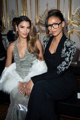 PFW Zuhair Murad Front Row Ariadna Gutierrez and Flora Coquerel attending the Zuhair Murad Women s Haute-Couture Spring Summer 2025 show as part of Paris Fashion Week in Paris, France on January 29, 2025. Photo by Aurore Marechal ABACAPRESS.COM Paris France  Copyright: xMarechalxAurore ABACAx