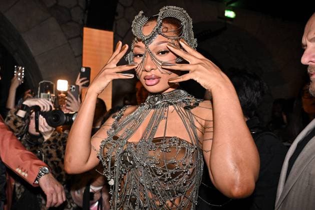 PFW - Gaurav Gupta Front Row Megan Thee Stallion at Gaurav Gupta show during Haute Couture Fashion Week in Paris, France on January 29, 2025. Photo by Julien Reynaud APS-Medias ABACAPRESS.COM Paris France  Copyright: xReynaudxJulien APS-Medias ABACAx