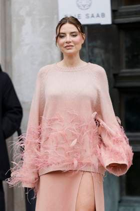 PFW - Elie Saab Arrivals Paris, France - January 29: Veronica Ferraro arrives to Elie Saab fashion show during the Haute Couture Fall Winter 2025 - 2026 Fashion Week on January 29, 2025 in Paris, France. Photo by Marco Piovanotto Abacapress.com Paris France  Copyright: xPiovanottoxMarco ABACAx