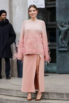 PFW - Elie Saab Arrivals Paris, France - January 29: Veronica Ferraro arrives to Elie Saab fashion show during the Haute Couture Fall Winter 2025 - 2026 Fashion Week on January 29, 2025 in Paris, France. Photo by Marco Piovanotto Abacapress.com Paris France  Copyright: xPiovanottoxMarco ABACAx