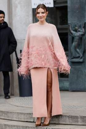 PFW - Elie Saab Arrivals Paris, France - January 29: Veronica Ferraro arrives to Elie Saab fashion show during the Haute Couture Fall Winter 2025 - 2026 Fashion Week on January 29, 2025 in Paris, France. Photo by Marco Piovanotto Abacapress.com Paris France  Copyright: xPiovanottoxMarco ABACAx