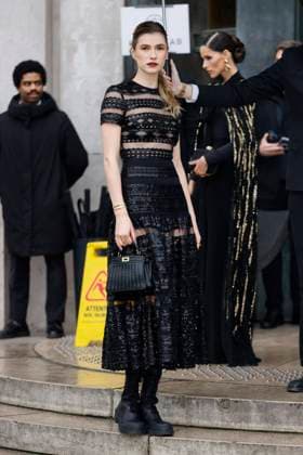PFW - Elie Saab Arrivals Paris, France - January 29: Zita d Hauteville arrives to Elie Saab fashion show during the Haute Couture Fall Winter 2025 - 2026 Fashion Week on January 29, 2025 in Paris, France. Photo by Marco Piovanotto Abacapress.com Paris France  Copyright: xPiovanottoxMarco ABACAx