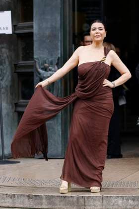 PFW - Elie Saab Arrivals Paris, France - January 29: Dalia Rayen arrives to Elie Saab fashion show during the Haute Couture Fall Winter 2025 - 2026 Fashion Week on January 29, 2025 in Paris, France. Photo by Marco Piovanotto Abacapress.com Paris France  Copyright: xPiovanottoxMarco ABACAx